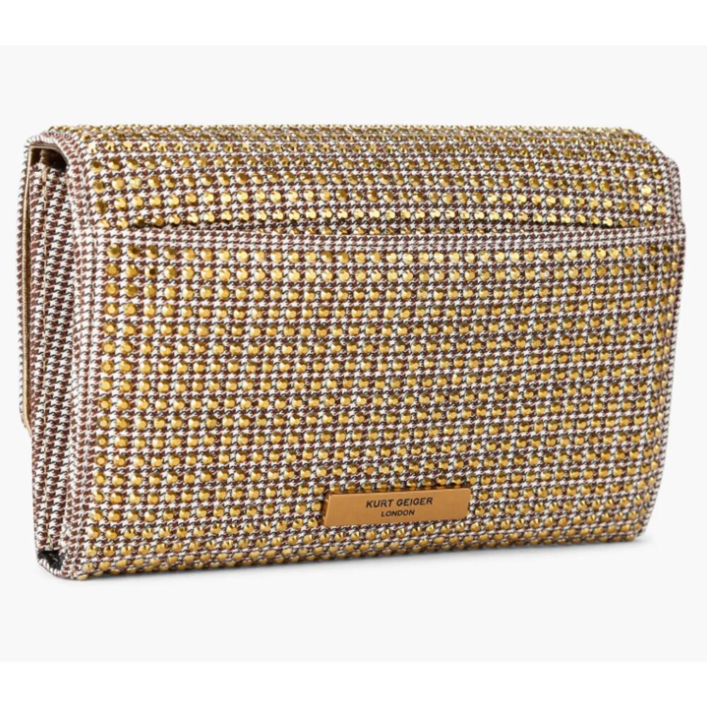 Kurt Geiger London Kensington Wallet on a Chain Gold NWT - Picture 2 of 5